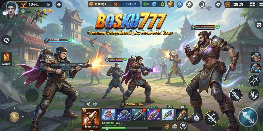 Tampilan strategi intens dalam gameplay BOSKU777 yang menegangkan.