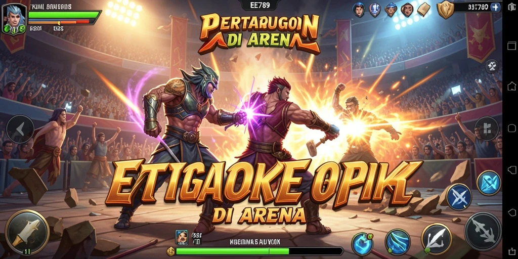 Tampilan seru dari gameplay Fighting di EE789.