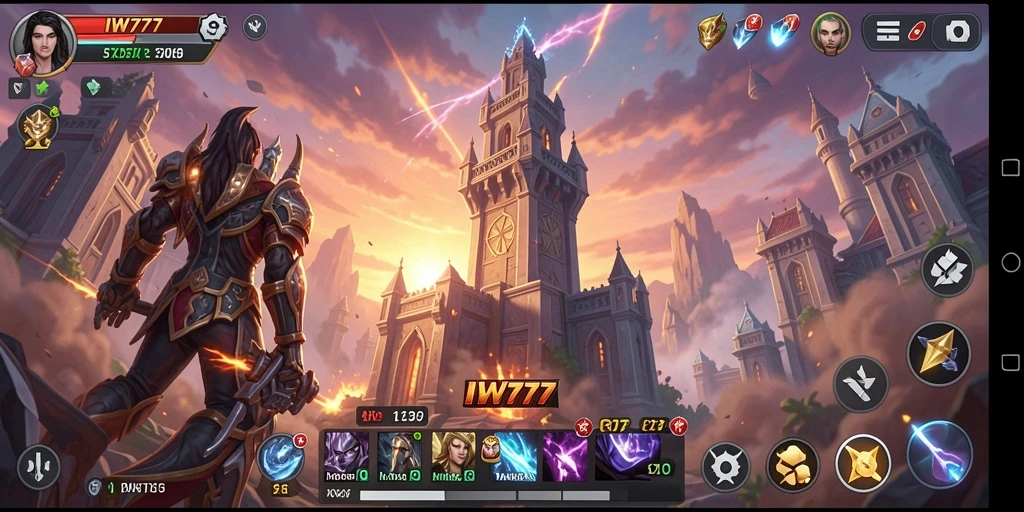 Screenshot IW777 menampilkan aksi mendebarkan dalam gameplay Tower Defense.