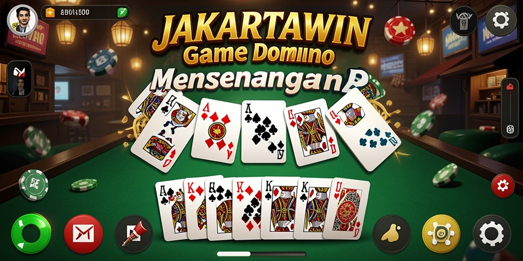 Screenshot gameplay Domino JAKARTAWIN yang seru dan menantang.