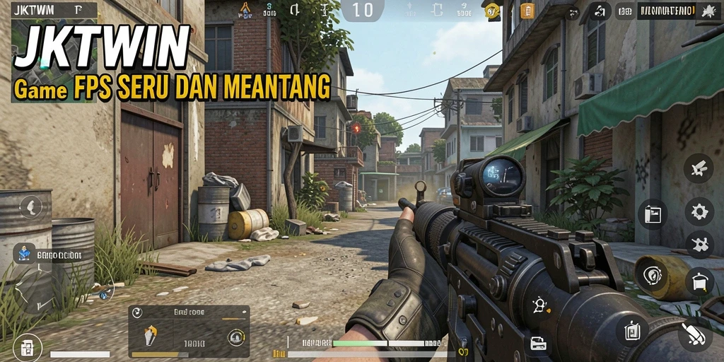 Tampilan gameplay JKTWIN dengan grafis realistis dan aksi yang seru.
