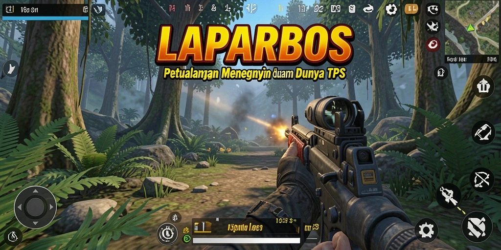Gameplay seru dengan aksi pertempuran yang mendebarkan di LAPARBOS.