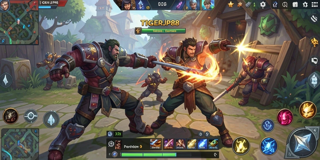 Tampilan seru gameplay <strong>TIGERJP88</strong> yang intens dan strategis.