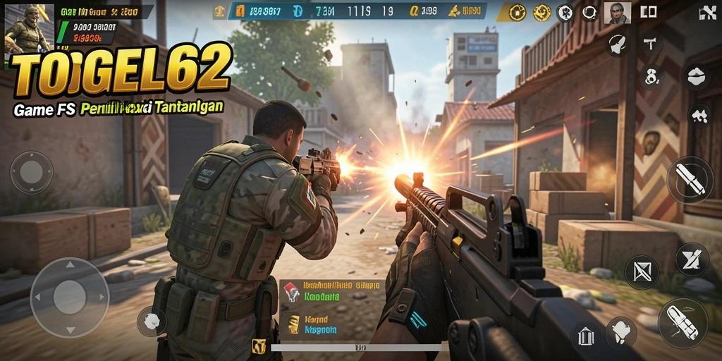 Screenshot gameplay <strong>TOGEL62</strong> menampilkan aksi menembak yang mendebarkan.